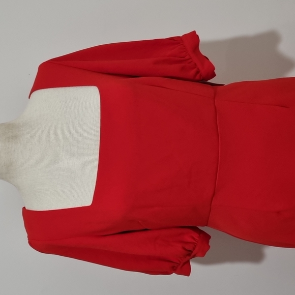 Tussah, sandra midi dress, coral red, size 14. - Picture 2 of 9